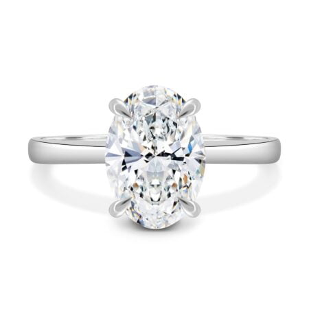 Bethany – Oval Solitaire with Hidden Halo