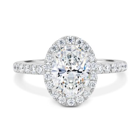 Aurora – Oval Halo with Pavé