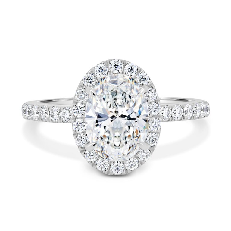 Aurora – Oval Halo with Pavé