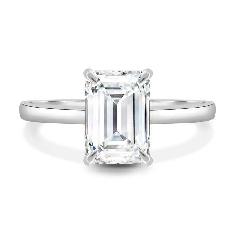 Miller - Emerald Solitaire with Hidden Halo