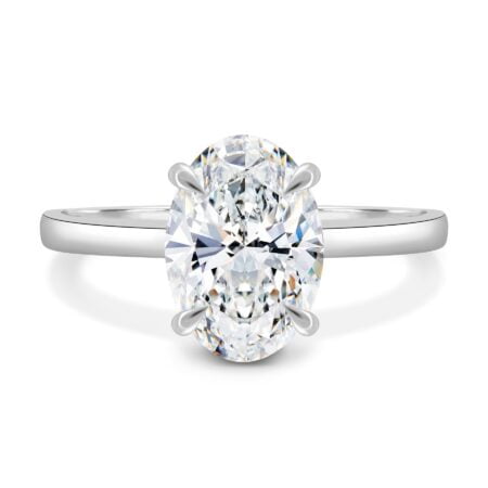 Emma – Oval Solitaire with Hidden Halo