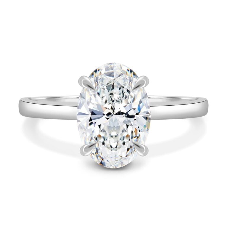 Emma – Oval Solitaire with Hidden Halo
