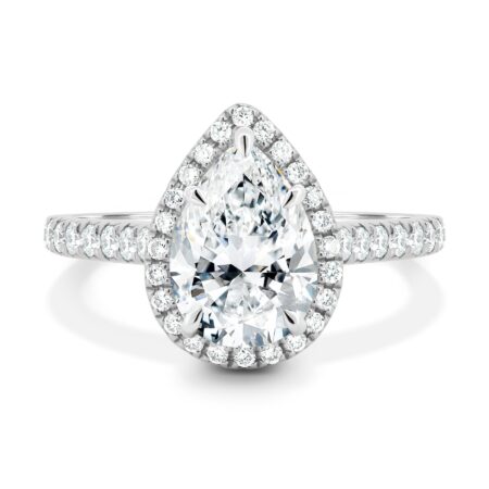 Madeline – Pear Cathedral Halo with Pavé