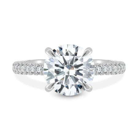 Alex – 4 Claw Triple Pavé Solitaire