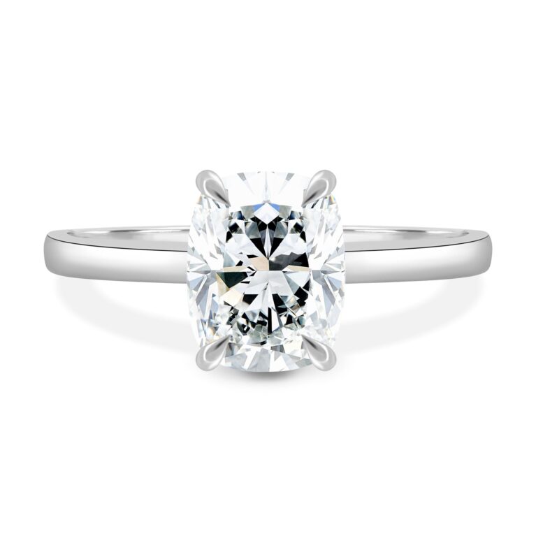Kelsey - Trellis Elongated Cushion Solitaire