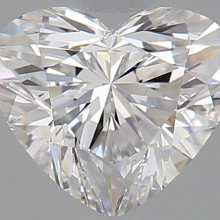 D~E Color Princess Heart Lab Grown Diamond