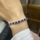 Cultured Oval Sapphires with Moissanite Diamonds Bracelet